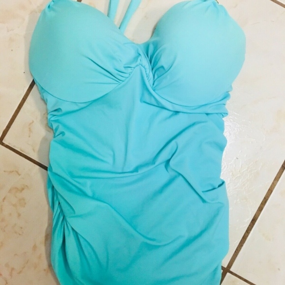 VICTORIA'S SECRET BABY BLUE TANKINI PUSH UP - Picture 1 of 4